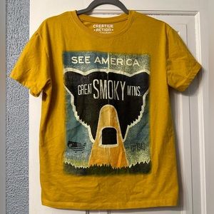 Short-Sleeved T-Shirt, Great Smoky Mountains National Parks, Yellow, Size M
